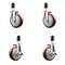 Service Caster 5 Inch 316SS Maroon Poly Swivel 1-1/2 Inch Expanding Stem Caster Brake SCC, 2PK SS316EX20S514-PPUB-MRN-2-TLB-2-112 - alternate 3